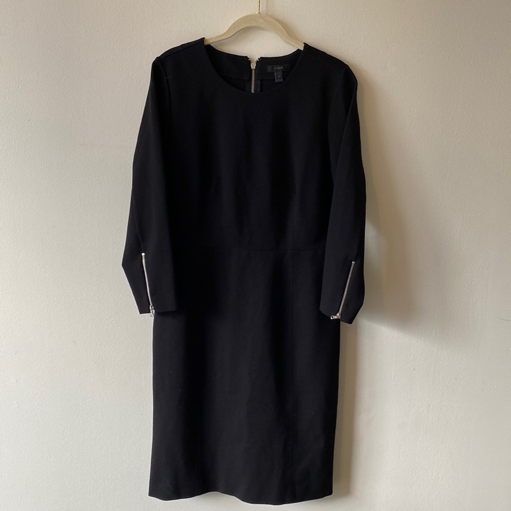 J Crew Black Ponte Dress